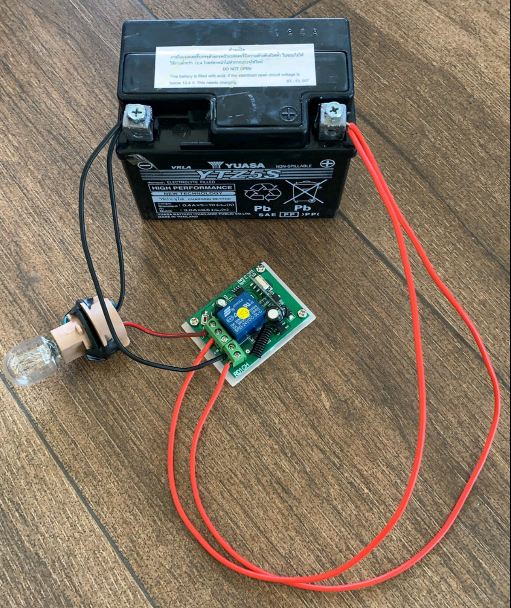 ร๊โมท1ช่อง 12v ระยะ30m มีกล่องมีrelay10A